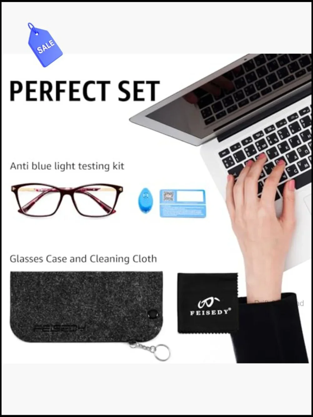 Blue Light Blocking Glasses TR90 Frame Spring Hinges Anti Eyestrain